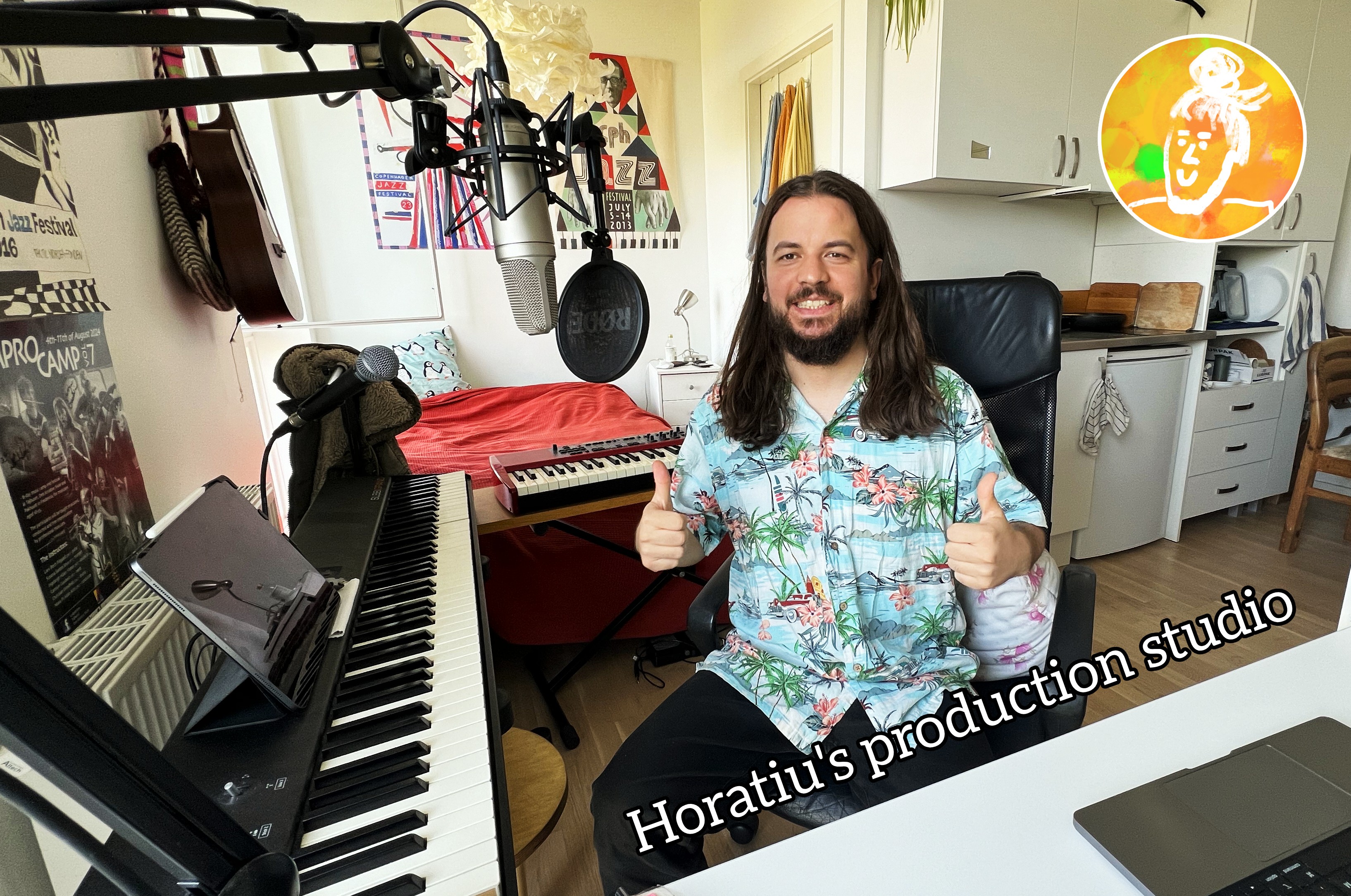 Picture from Horatiu's music production home studio